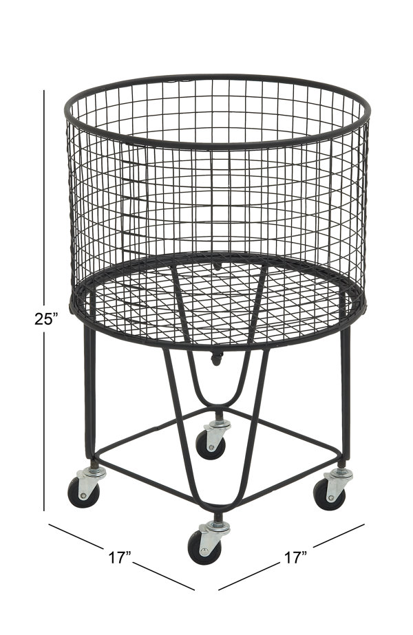 Metal laundry shop basket